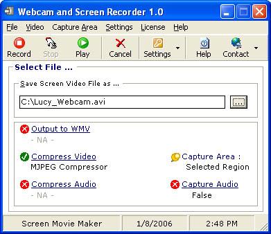 Webcam and Screen Recorder Screenshot