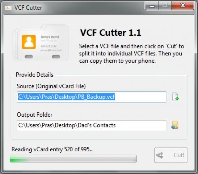 VCF Cutter screenshot