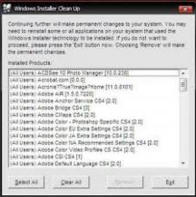 Windows Installer CleanUp Utility Screenshot