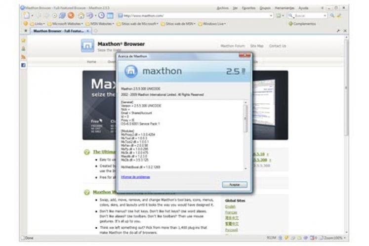 Portable Maxthon screenshot