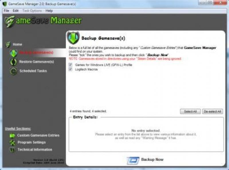GameSave Manager screenshot
