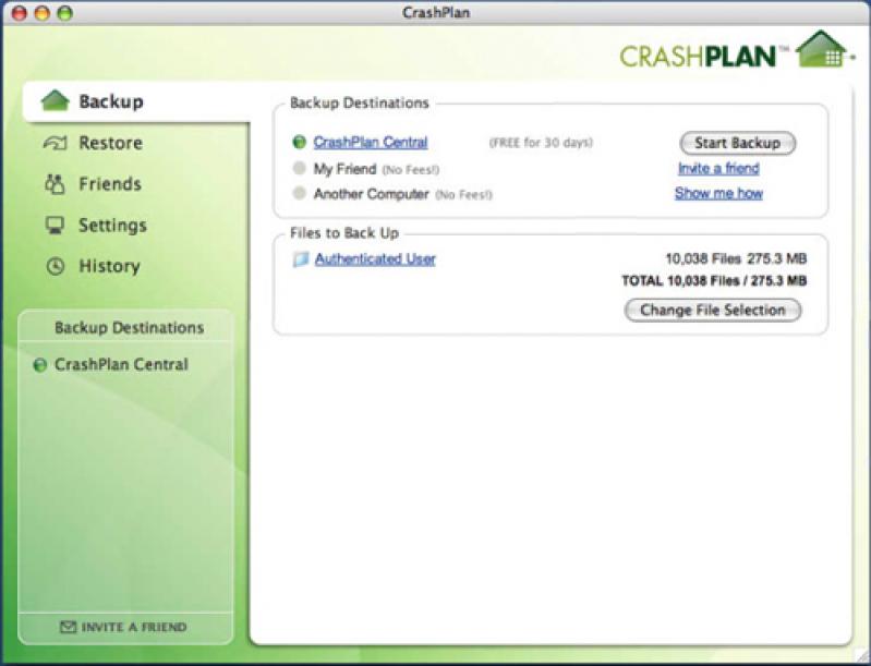 CrashPlan PRO screenshot