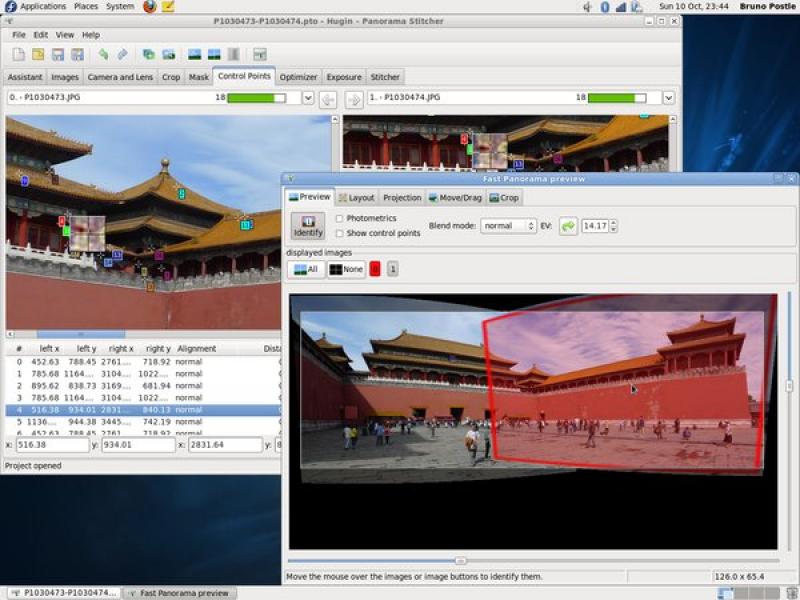 Hugin - Panorama Stitcher screenshot
