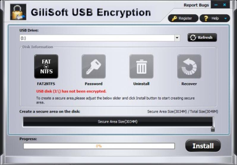 GiliSoft USB Encryption screenshot
