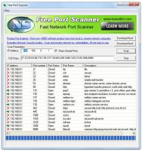 Free Port Scanner Screenshot