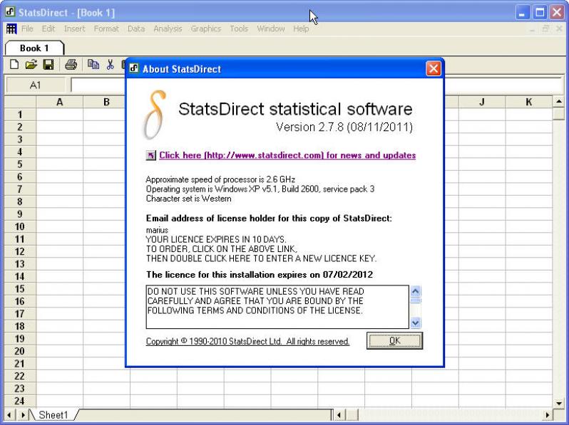 StatsDirect screenshot