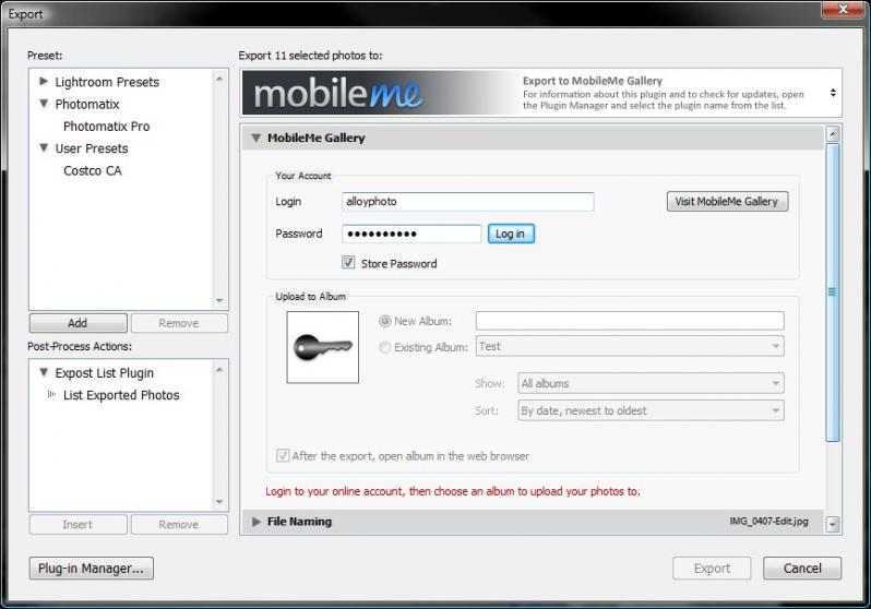 AdoramaPix Export Plugin screenshot