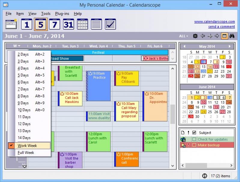 Calendarscope screenshot