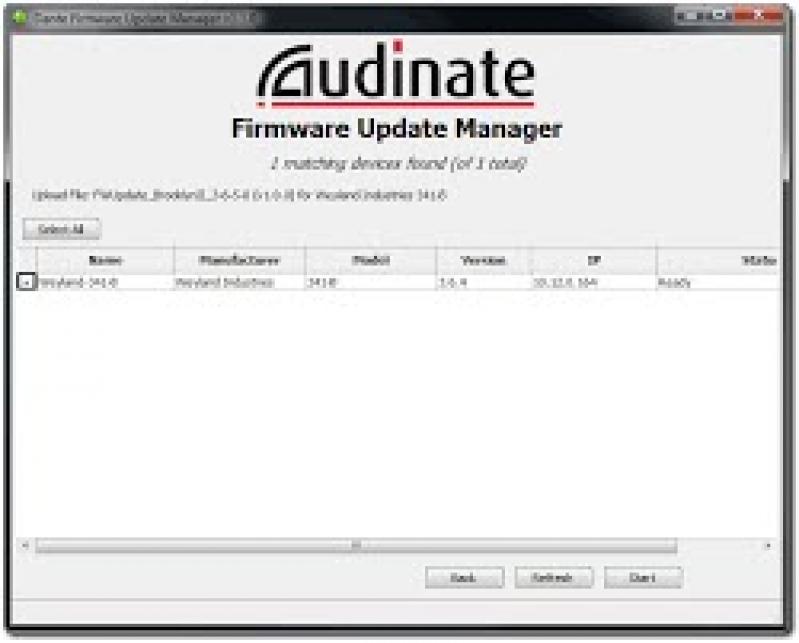 Dante Firmware Update Manager screenshot