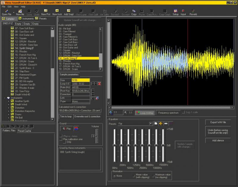 Viena SoundFont Editor screenshot