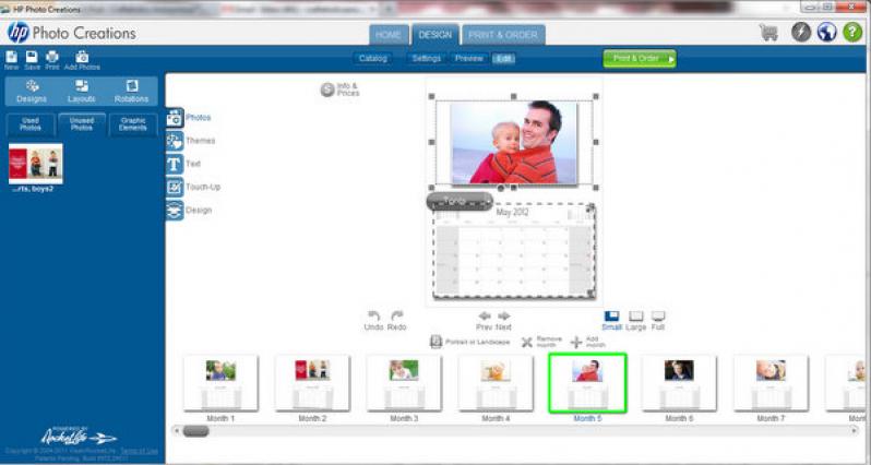 HP Photo Creations screenshot