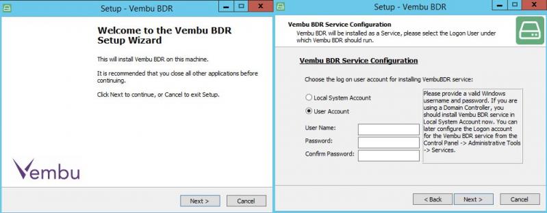 Vembu BDR Server screenshot