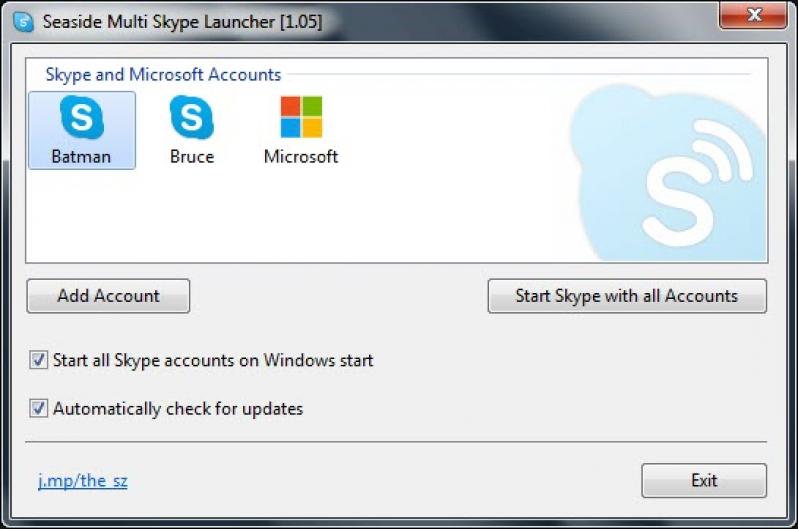 Seaside Multi Skype Launcher screenshot