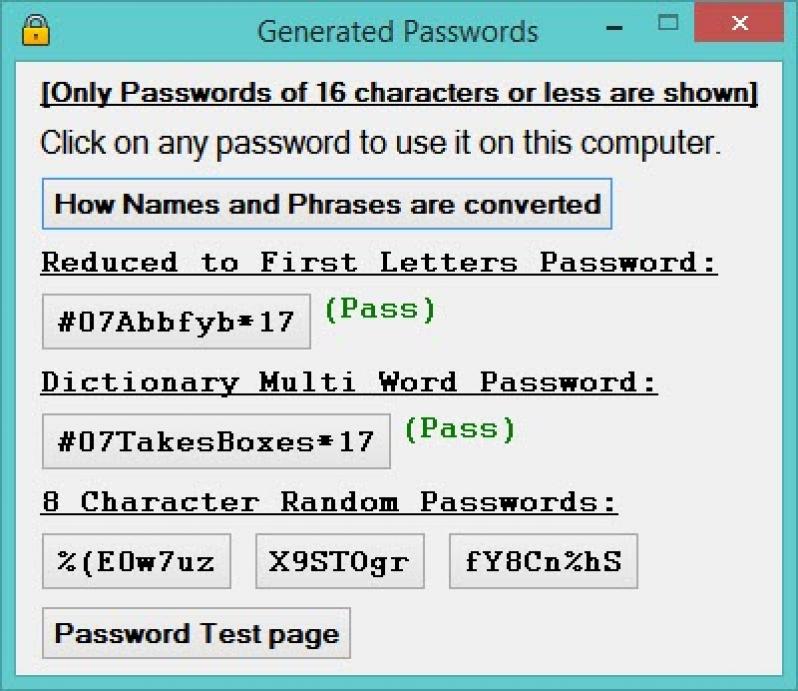 Password Helper screenshot