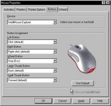 Microsoft IntelliPoint (USB) Mouse Software Screenshot