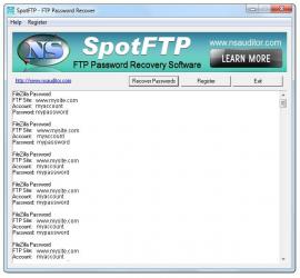 SpotFTP Password Recover Screenshot