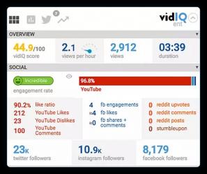 vidIQ Vision for YouTube Screenshot