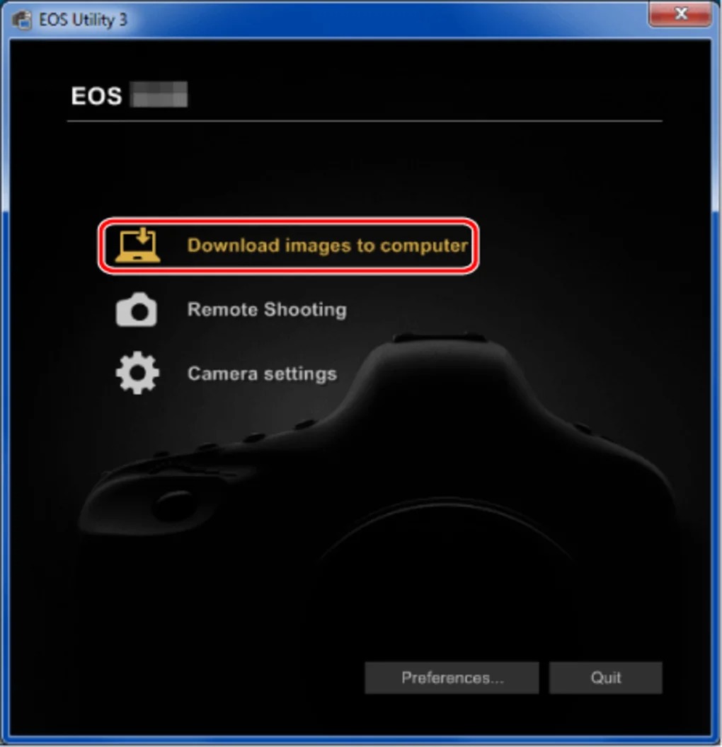 EOS Utility screenshot