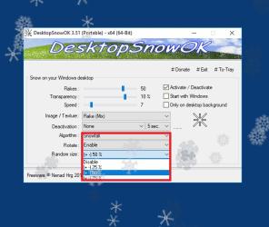 DesktopSnowOK Screenshot