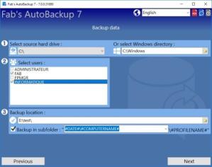 Fab&amp;#039;s AutoBackup Screenshot