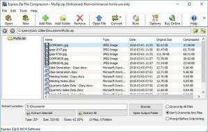 Express Zip File Compression Screenshot