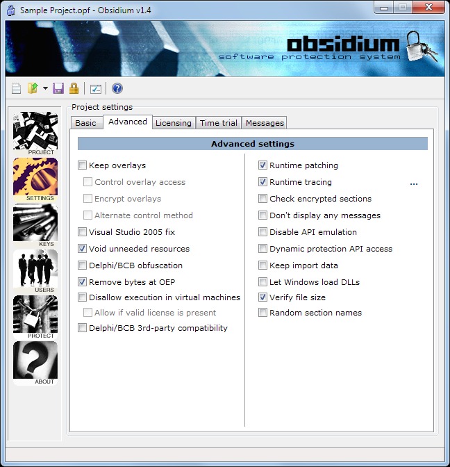 Obsidium Lite screenshot