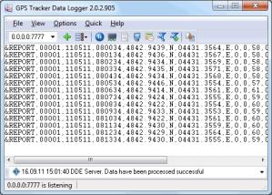 GPS Tracker Data Logger Screenshot