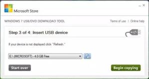 Windows 7 USB / DVD Download Tool Screenshot