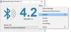 Bluetooth Version finder Screenshot