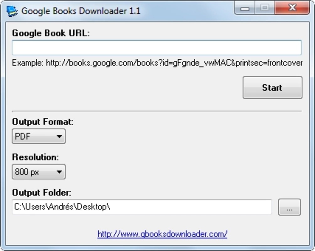 Google Books Download screenshot