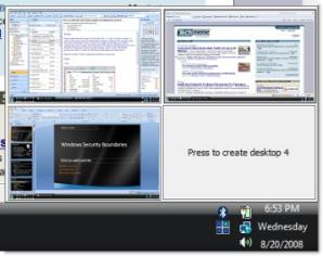 Sysinternals Desktops Screenshot