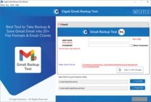 Cigati Gmail Backup Tool Screenshot