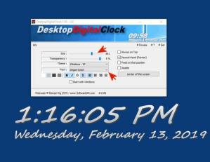 DesktopDigitalClock Screenshot