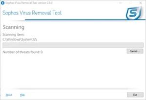 Sophos Virus Removal Tool Screenshot