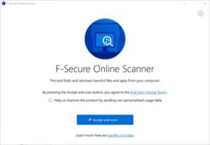 F-Secure Online Scanner Screenshot