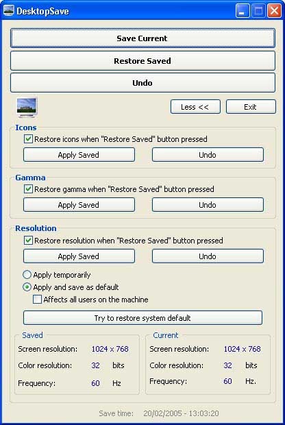 DesktopSave screenshot