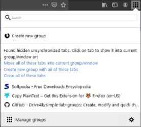 Simple Tab Groups Screenshot