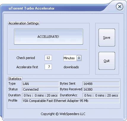 uTorrent Turbo Accelerator screenshot