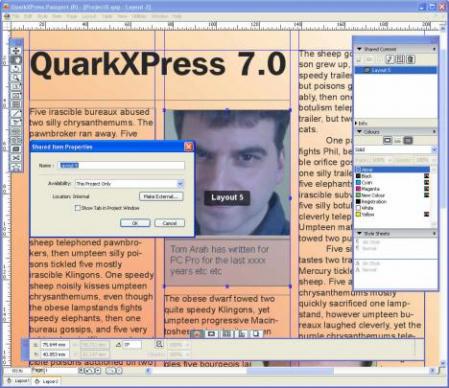 QuarkXPress Screenshot