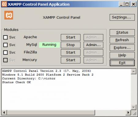 Portable XAMPP Screenshot
