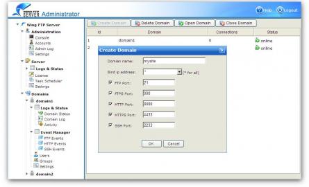 Wing FTP Server For Mac(i386) Screenshot