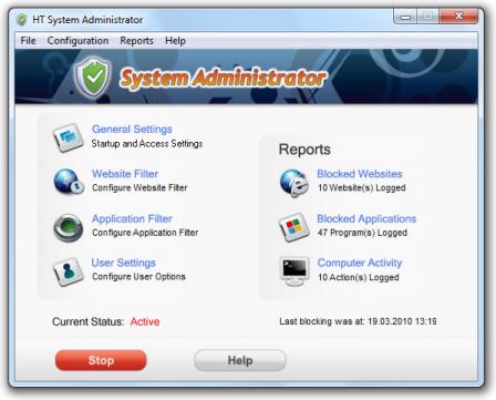 HT System Administrator Screenshot