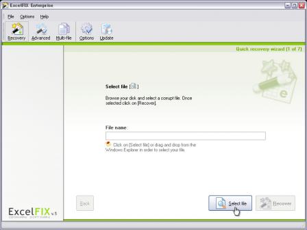 ExcelFIX Excel File Recovery screenshot