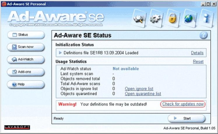 Ad-aware Definitions File screenshot