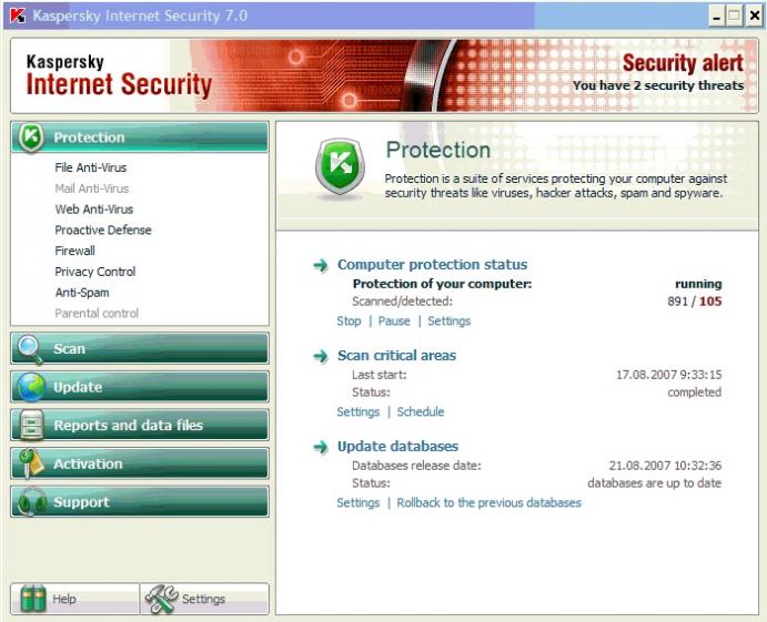 Kaspersky Anti-Virus Update screenshot