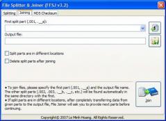 File Splitter and Joiner Screenshot