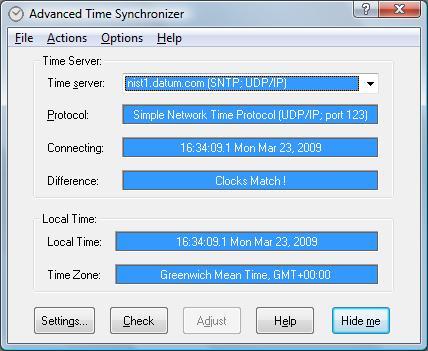 Advanced Time Synchronizer Screenshot