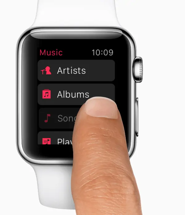 Apple Watch navigation and selection