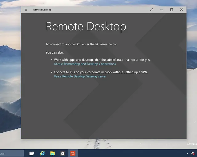 Remote Desktop Setup