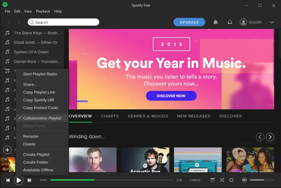 Spotify Collaborative Playlist
